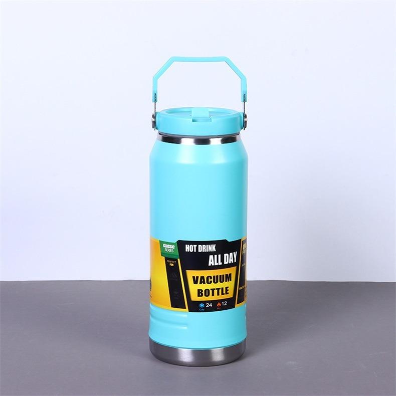American 304 stainless steel large ice bucket outdoor mountain climbing and cycling sports water bottle straw cup