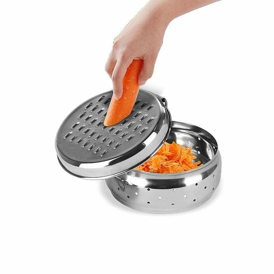 

Stainless Steel Vegetable Grater With Container 2087