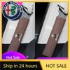Car Stickers For Alfa Romeo 2Pcs Car Seat Belt Cover Shoulder Pad For Alfa Romeo Giulia Stelvio Giulietta 156 159 147 Mito Tonal