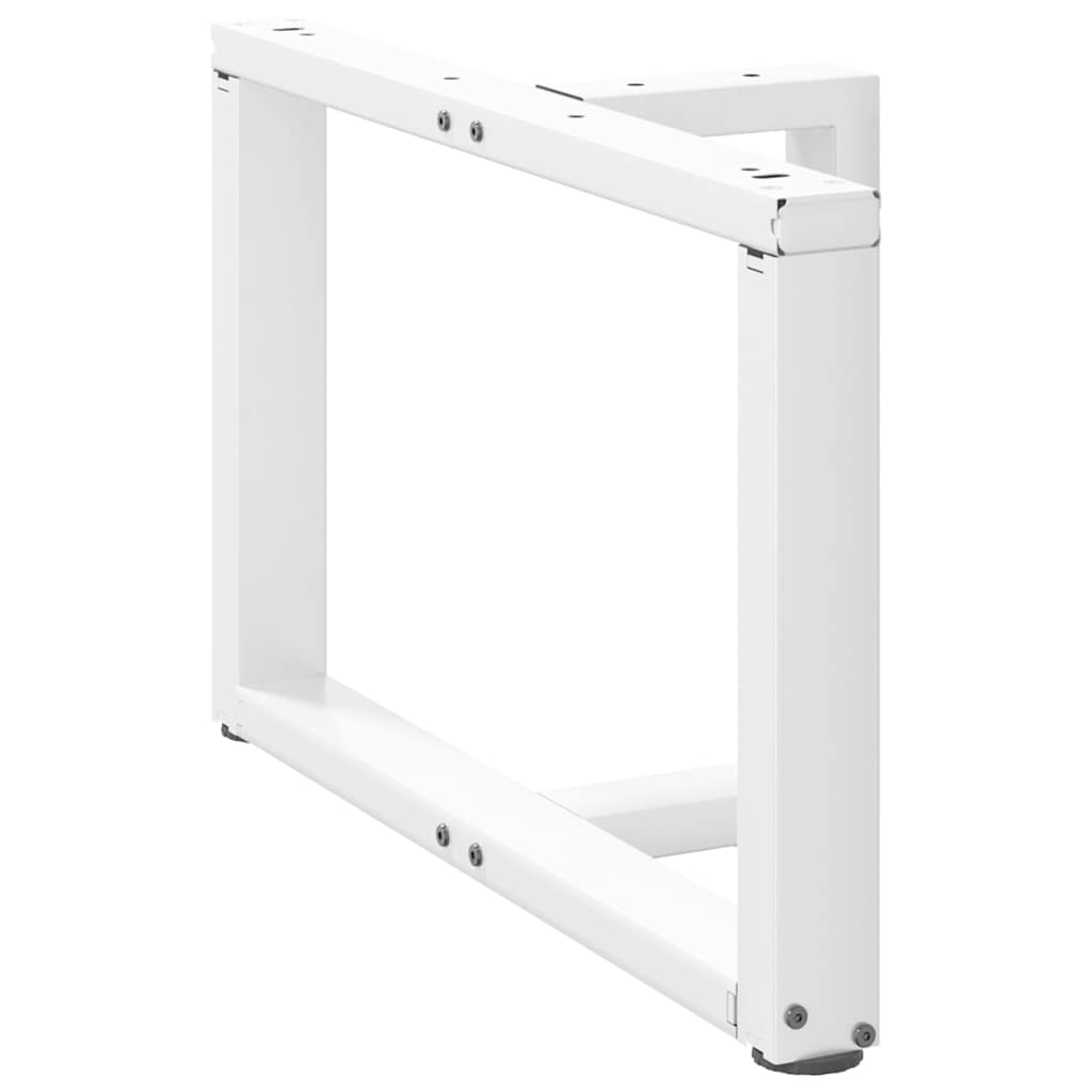 Vidaxl Nogi Do Stolika Kawowego, 2 Pcs., Białe, 60X25X(42-43) Cm, Stal