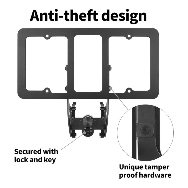 Front License Plates Holder for 2021-2023  AntiTheft, Removable License Plate Bracket Mounting Kit