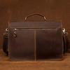 Vintage Handmade Crazy Horse Leather Handbag Large Capacity Briefcase For Men 15" Laptop Bag Work Business Bag