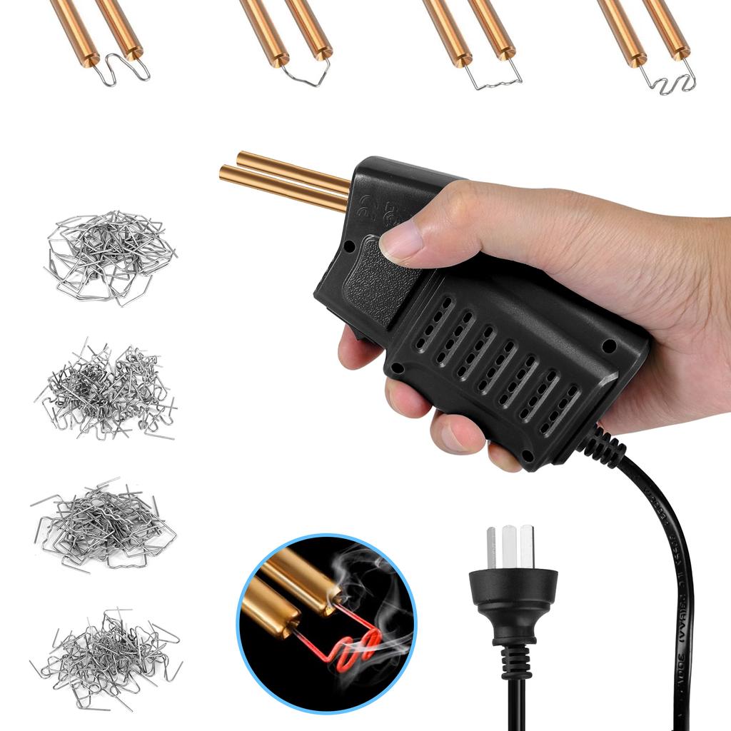 Plastic Welder, Plastic Welding Kit with 200PCS Hot Staples, Mini Handheld Welding Machine for Car