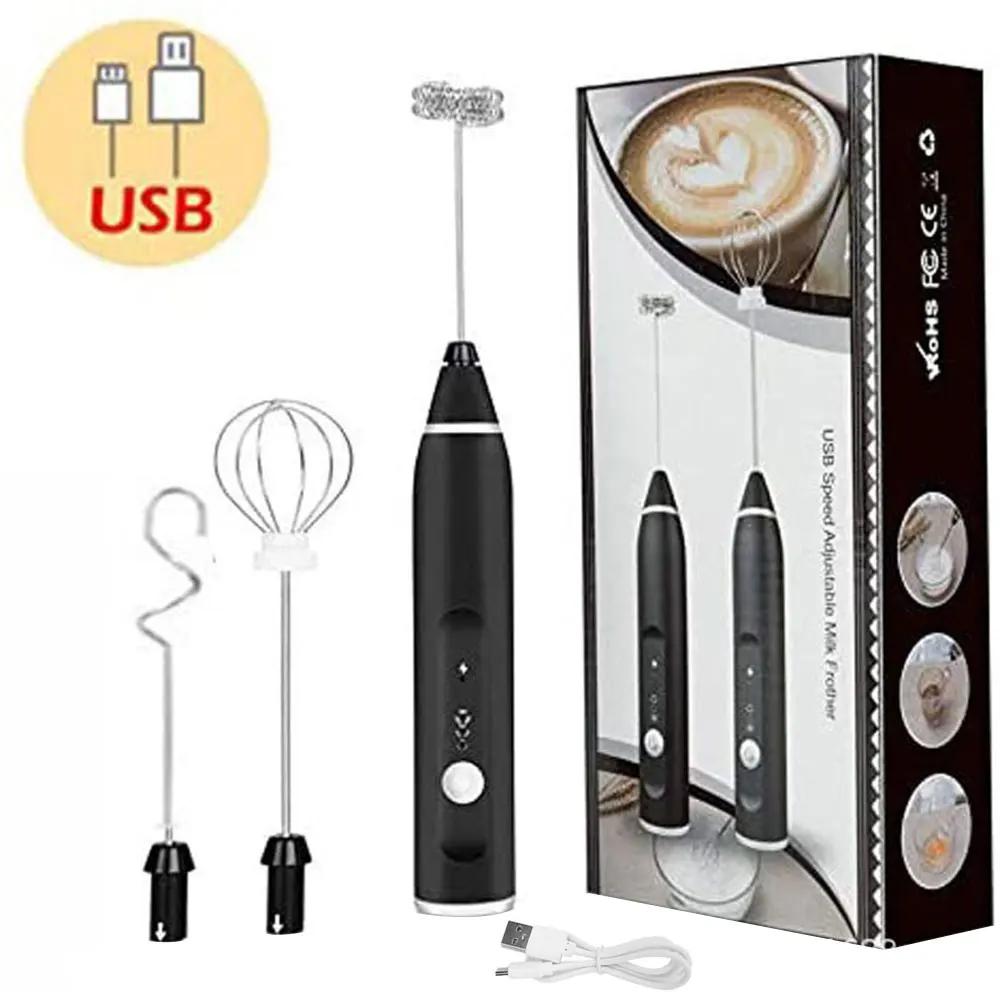 1PC Wireless Electric Milk Frother With USB Charging Handheld Mini Blender For Coffee Cappuccino Cream Portable Mixer 3 Speeds