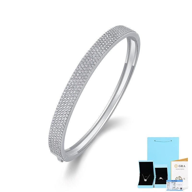 S925 Silver Moissanite Bracelet Bracelet Hand Jewelry