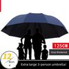 Umbrella Men's Large Reinforced Thickened Strong Storm-Resistant Three-Person Folding Sun Umbrella Female Dual-Use Sun Umbrella
