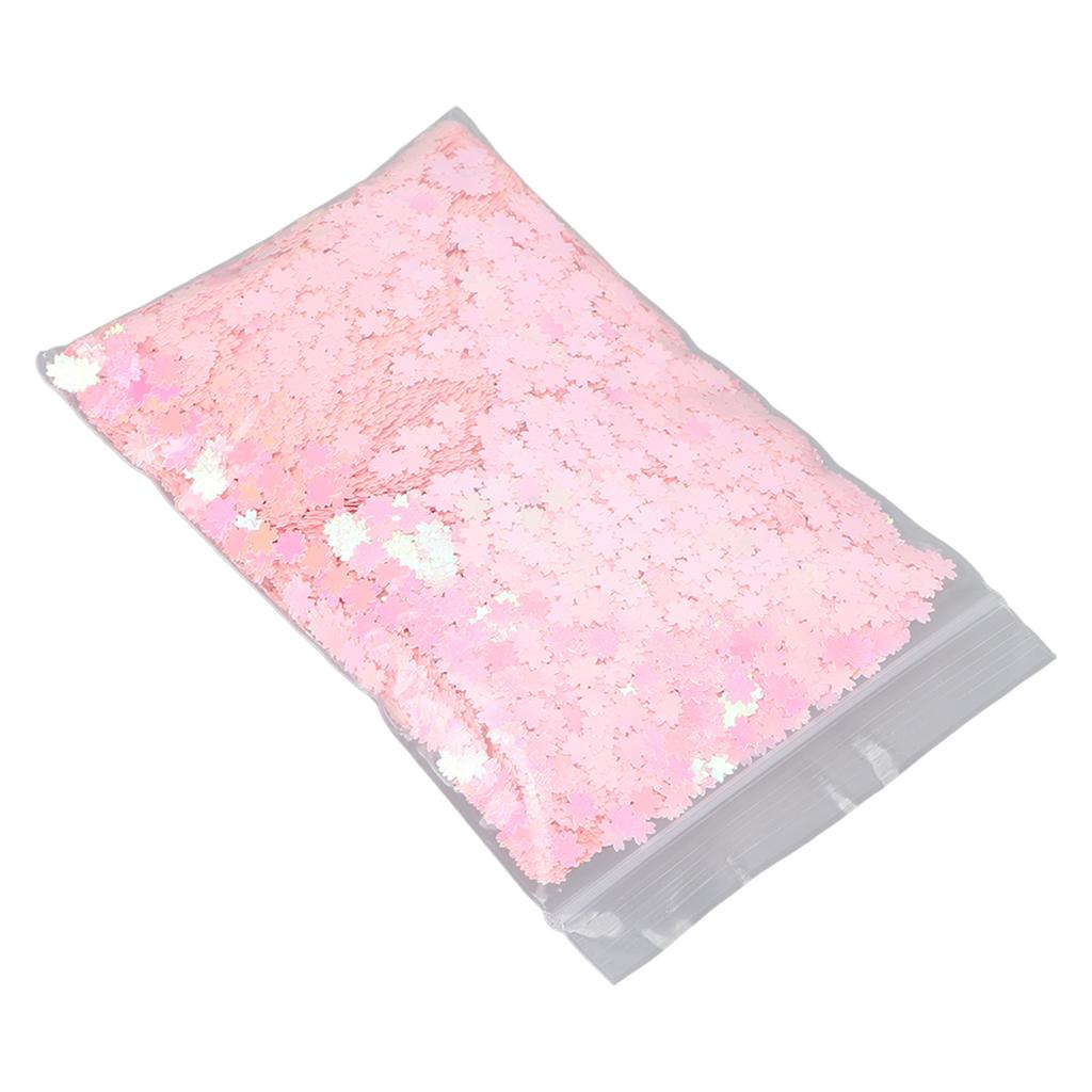 Nail Art Glitter Flakes Cherry Shape Sparkling Manicure Decoration Sequins for Nail Shop Pink 50g