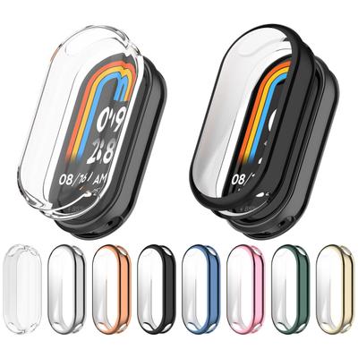 Watch Case Cover Scratch-proof Impact-Resistant Full Coverage Protective Case Ultra-Thin Screen Protector for Xiaomi Mi Band 8