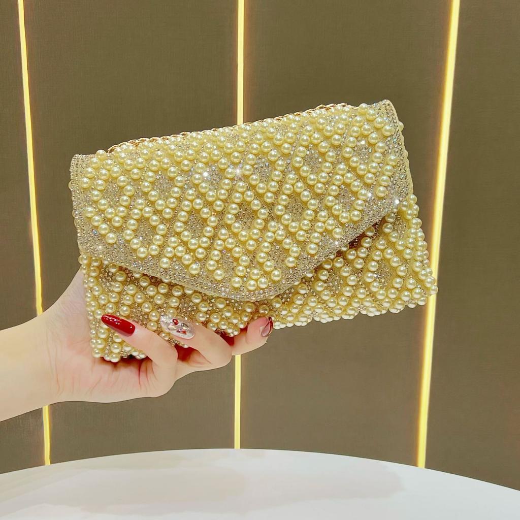 Pearl Underarm Bag - Banquet Water Droplet Chain Shoulder Bag - Evening Bag - Handbag