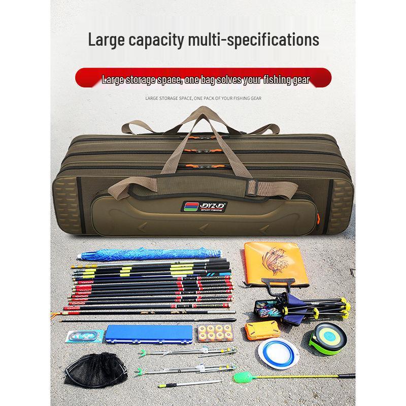 Waterproof Lightweight Fishing Rod Bag - Large Capacity & Portable Canvas, Multifunctional Good-Looking Sea Rod Bag.