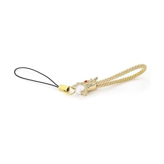 [Balzas] Strap Ascending Dragon Keychain Ryu Crystal Ascending Dragon Amulet Gold with Mount