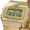 [Casio] A700WMG-9A Digital Watch - Vintage Series - Metal Mesh Band - Gold