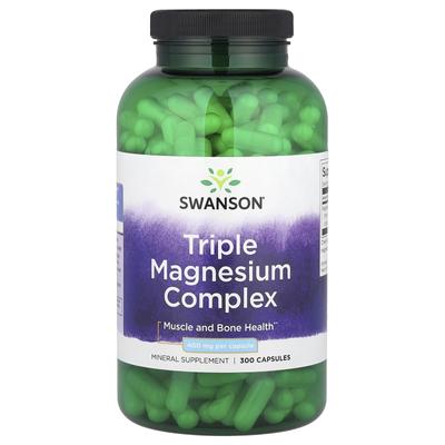 Complexe de Magnésium Triple, 400 mg, 300 Capsules