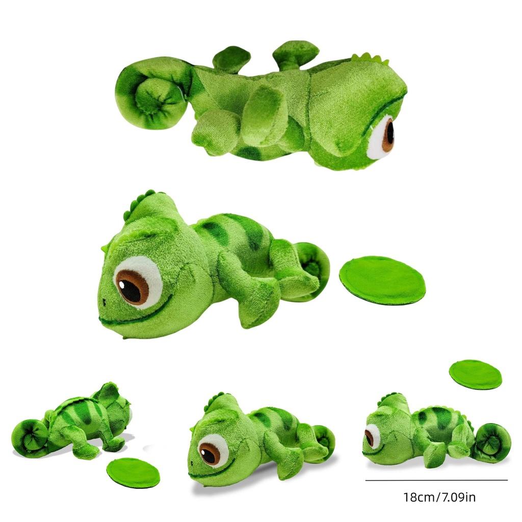 Color-changing Chameleon Plush Toy With Long Hair 16cm Size
