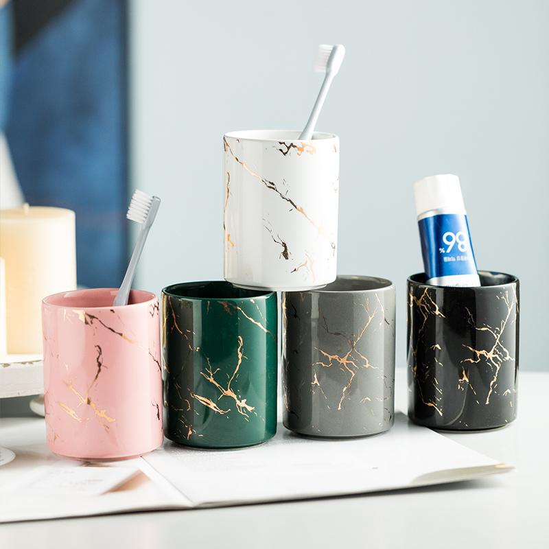 Ceramic Bathroom Toothbrush Cup Brushing Mug Mouthwash Cup Household Hotel Creative Mouthwash Gargle Cup Bathroom Accessories