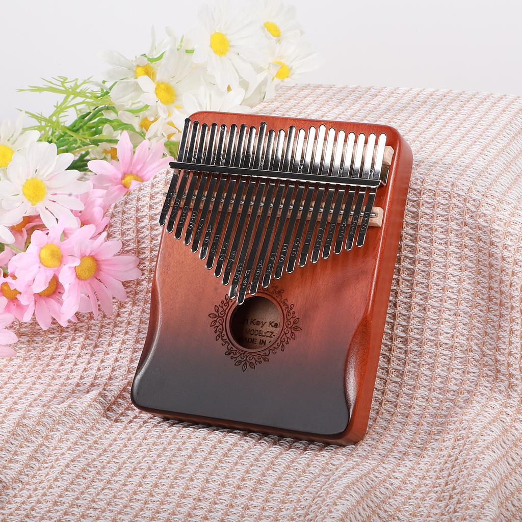 21 Key Mahogany Kalimba 17 key Thumb Piano Portable Finger Piano for Beginner Mbira Gifts for Adults/Kids