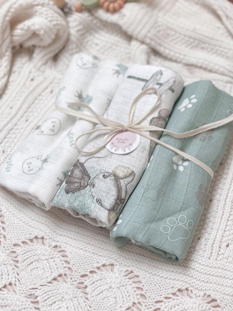 Cloth diapers 3 pieces (set O)