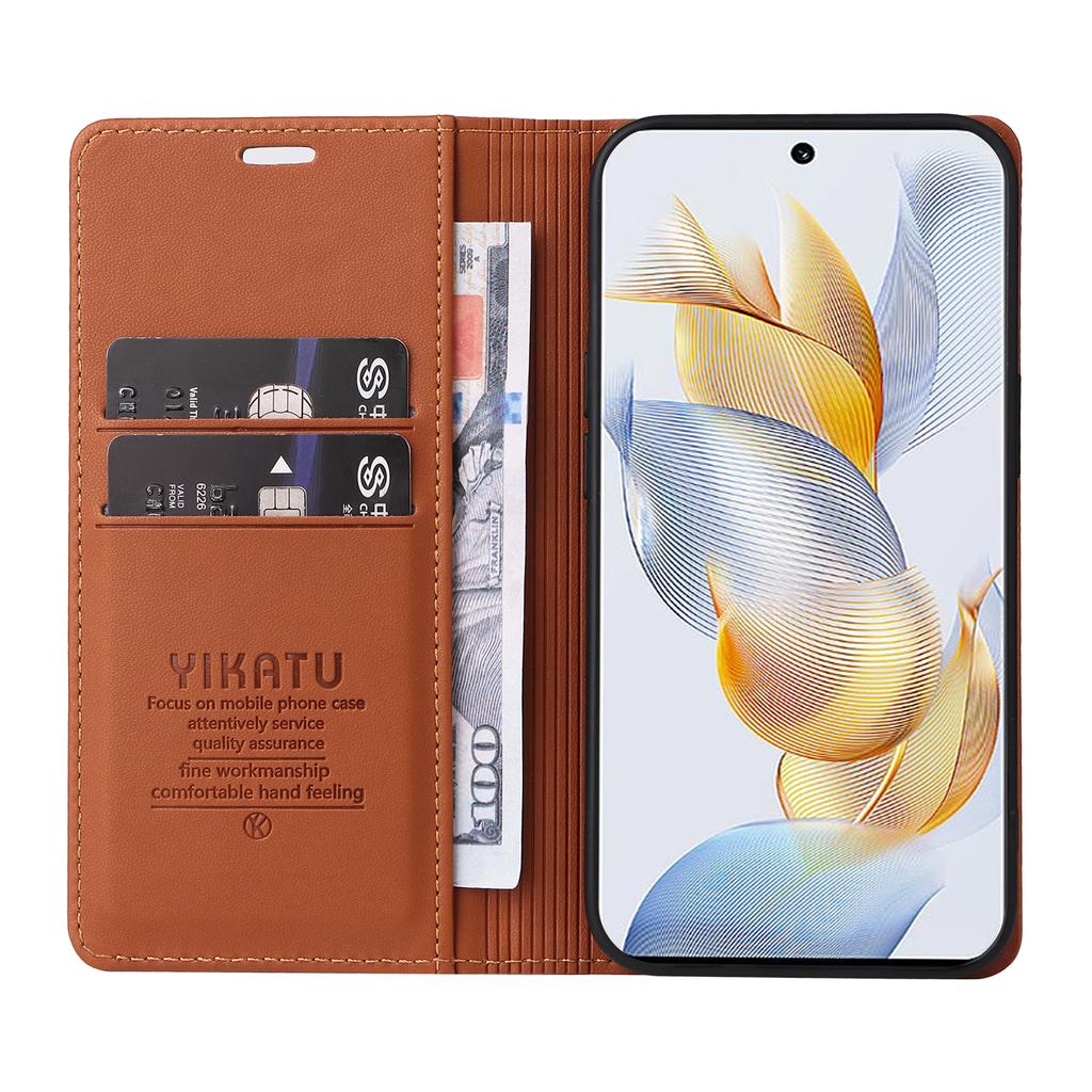 YIKATU YK-001 For Honor 90 Case Stand Leather Phone Cover Strong Magnetic Closure