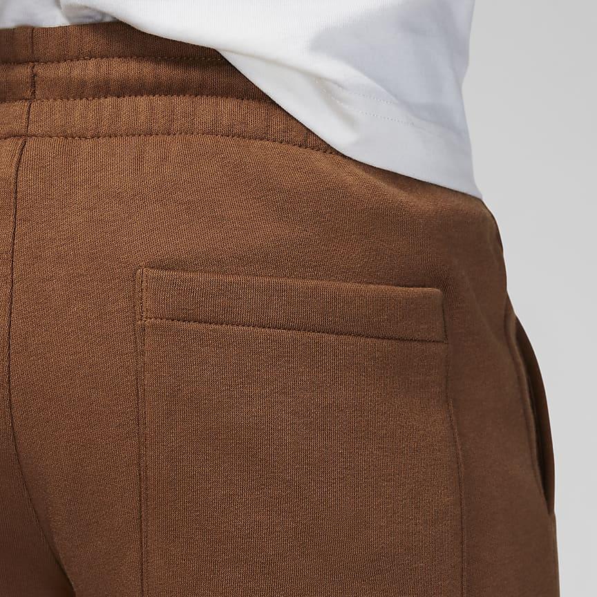 Jordan MJ Essentials Členský dopis Kravata Ležérní Žebrovaná manžeta Flísové Podšívkované Pletené Tepláky Dětské Spodní Díly Světle-Britská-Hnědá FV5650-281