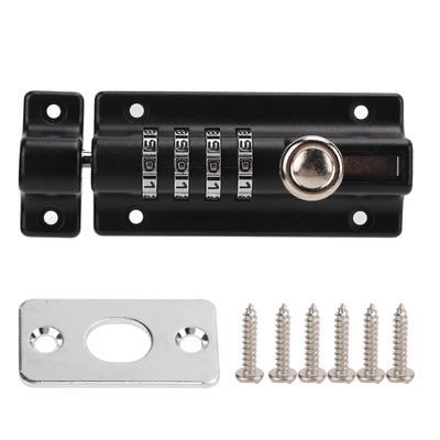 Combination Latch Lock 4 Digit Black Anti Theft Waterproof for Window Cabinet Door File Furniture