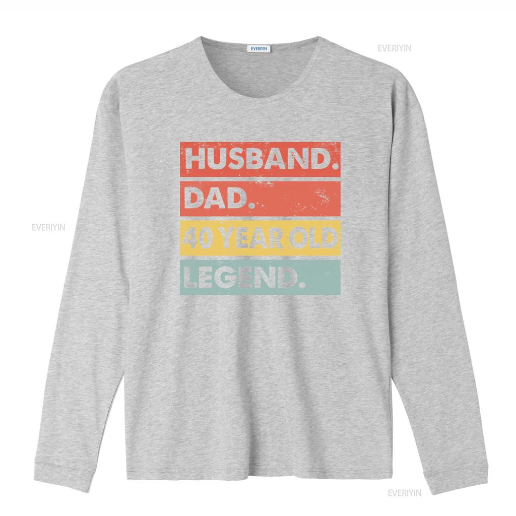 Husband Dad 40 Year Old Legend T Shirt 40th Birthday for Mens Bday vintage Washed Soft graphic Top For Everyday Wear Stylish