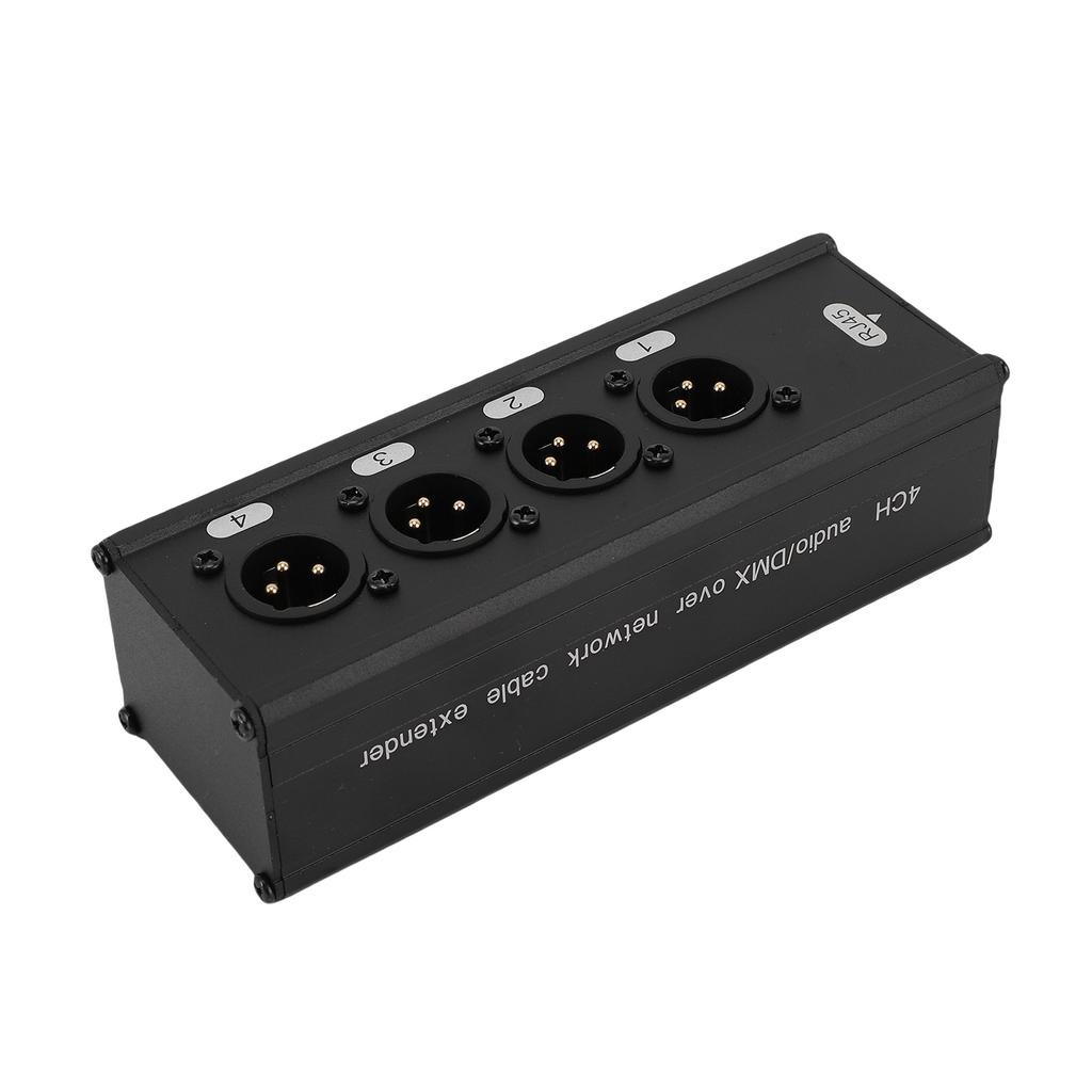 4 Channel XLR Sound Ethernet Converter Network Cable Converter Stage Light Adapter Passive Operation No Signal Loss EMI