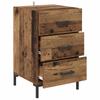 Nightstand with Drawers Rustic Wood Look 40 X 40 X 66 Cm Engineered Wood