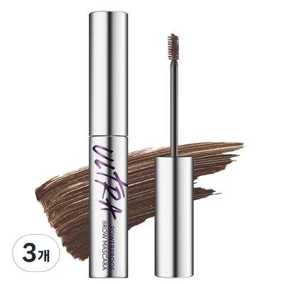 Ultra Power Proof Brow Cara 4g, Dark Brown, 3 Pcs.