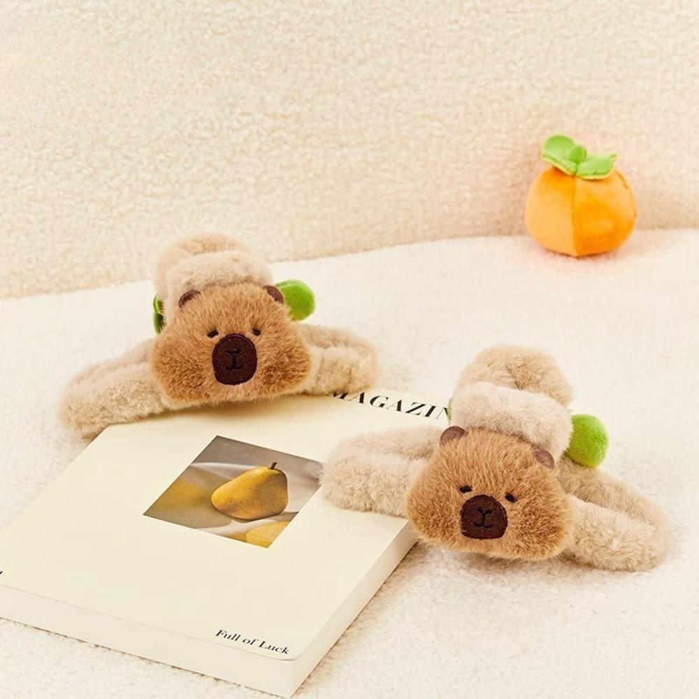 Elastic Hair Claw Clip Girly Heart Hair Rope Cute Capybara Hair Accessories  for Women Girl