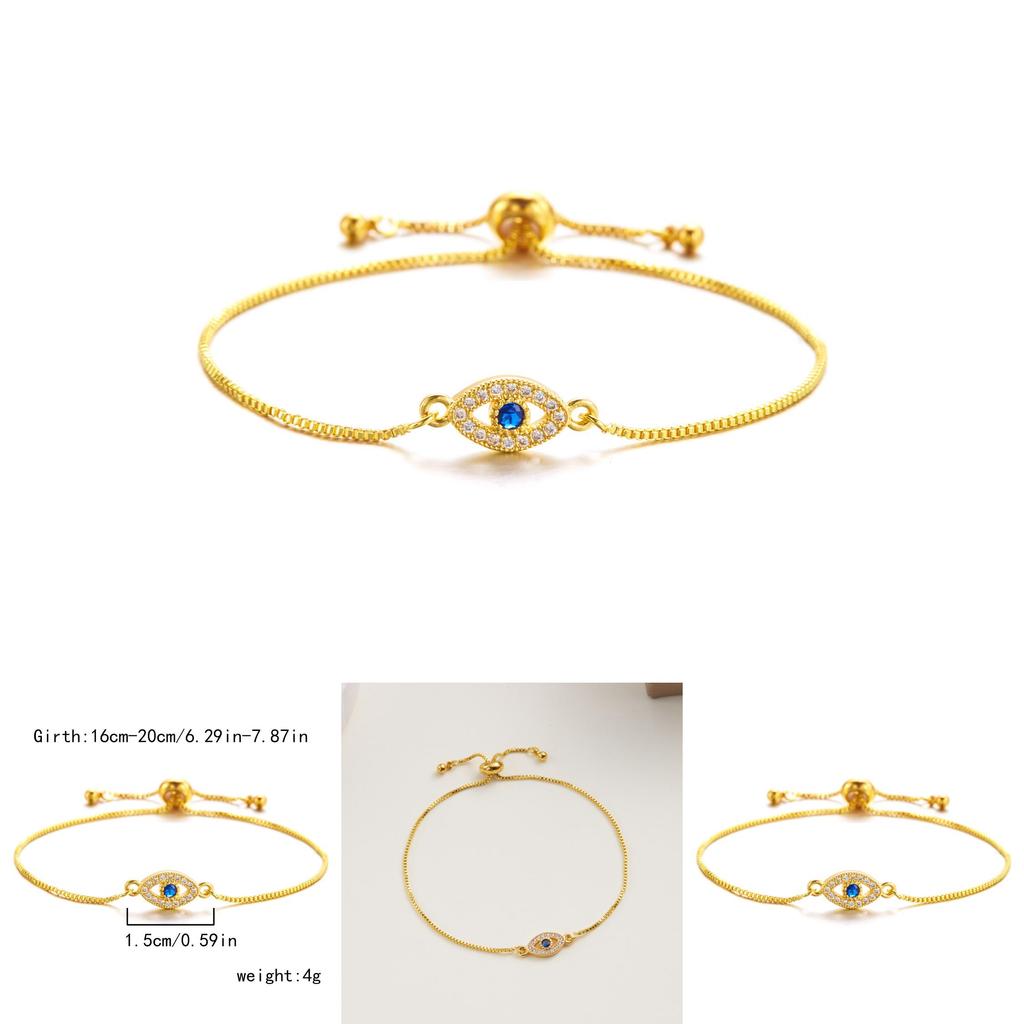 Mode Zugarmband mit blauem Augen-Design und Strassdekor für Männer Frauen Sommer