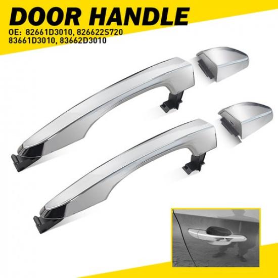 2X Outside Exterior Door Handle Front Rear Passenger For 16-21 Hyundai Tucson EA