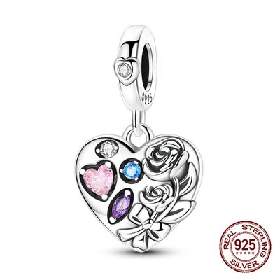 Love Rose Chocolate Charms Copper Valentine'S Day Dangle Pendant Fit Bangle Bracelet Necklace Handmade Jewellery