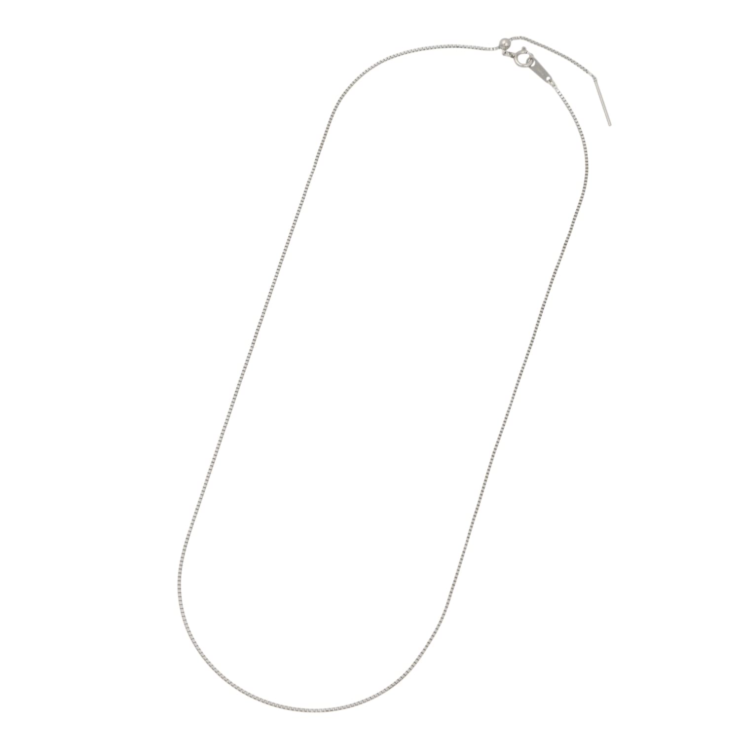 

Pt850 Venetian Certified Width 45cm Slide Pin Necklace Chain Platinum Made in Japan [Fairy Cullet] 0.8mm Approx. 2.6g