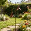 Artistic Iron Flower Petal Ground Spikes Decorative Garden Stakes For Enhancing Garden Or Patios Aesthetics