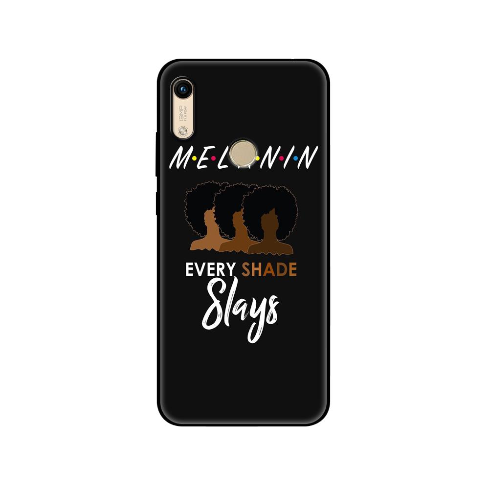 Black tpu Case For Huawei Honor 8a Prime 8s Prime 9 Lite honor 9A 9C 9X Premium 9x Pro 9S  African Beauty Afro Puffs Black Girl