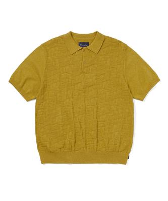 THISISNEVERTHAT Stacked Tnt S/S Knit Polo Yellow