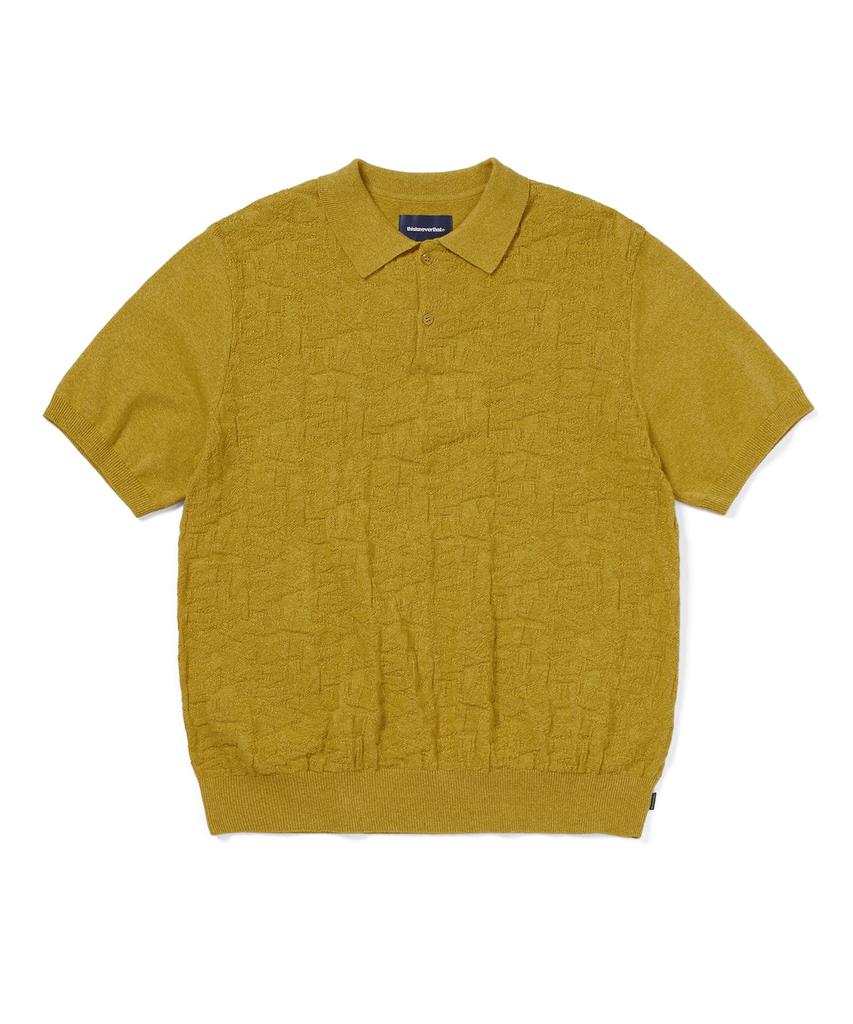 THISISNEVERTHAT Stacked Tnt S/S Knit Polo Yellow