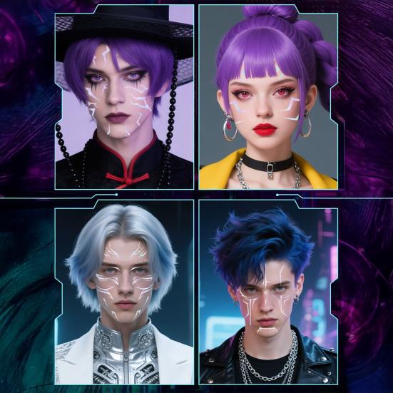 Yousheng 4 Buc Tatuaje Temporare K-Pop Autocolante Tatuaje Joc de Rol Impermeabile Artă Corporală Realistă Petrecere Cosplay Costum Recuzită