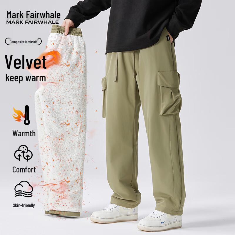 Mark Fairwhale Men's Workwear Fleece-Lined Casual Pants