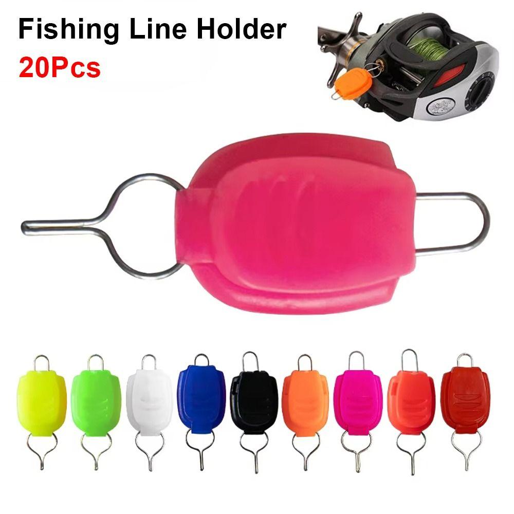 20Pcs Colorful Fishing Line Holder Plastic Wheel Stopper New Keepeer Clip For Baitcasting Reel