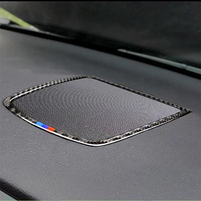 Cadre de Panneau de Haut-parleur de Tableau de Bord de Voiture en Fibre de Carbone Cache Autocollant Décoratif Accessoires d'Intérieur Auto Pour BMW Série 5 F10 2011-17