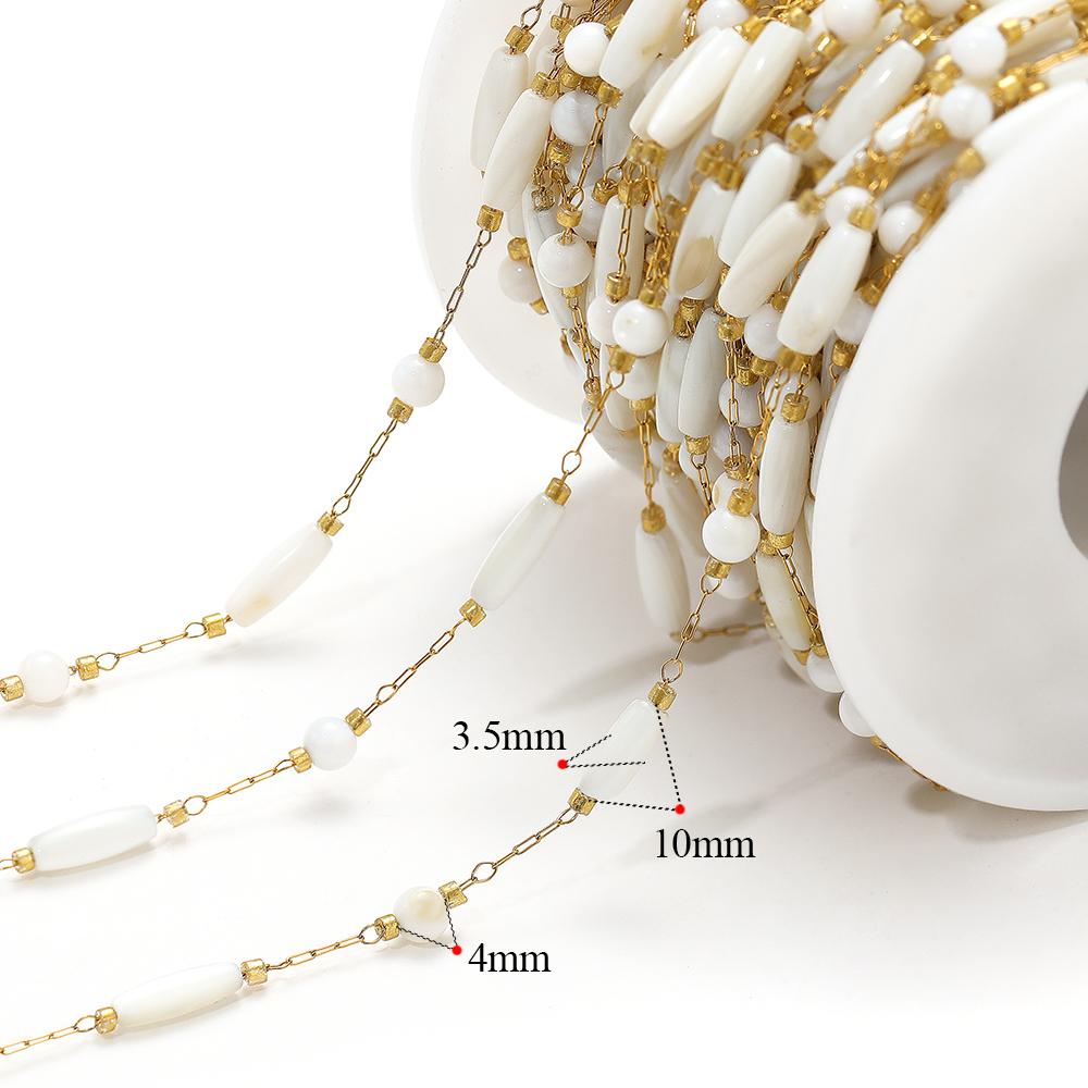 

1 Meter Natural Shell Stainless Steel Chains for Necklaces Bracelets Supplies DIY Jewelry Findings Earrings Making Accessories