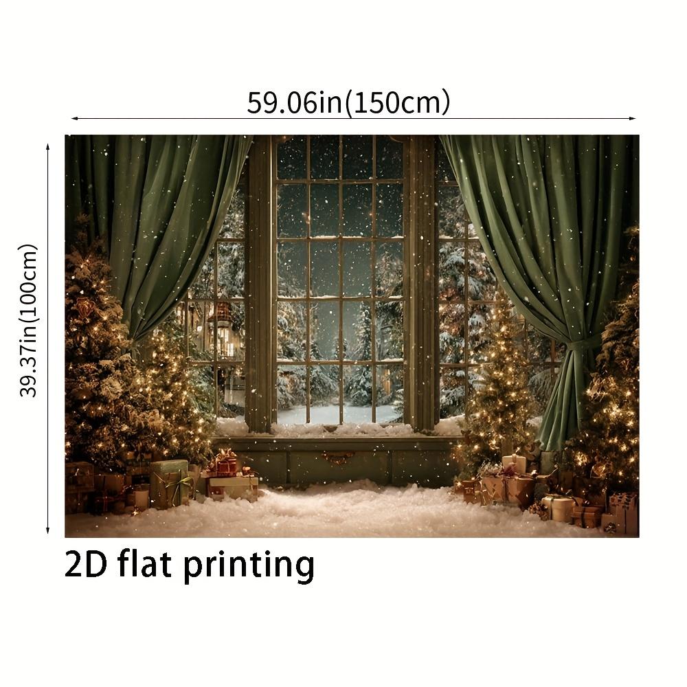 2D flat, 1 piece festive Christmas background, holiday party and event photography, Christmas decorations