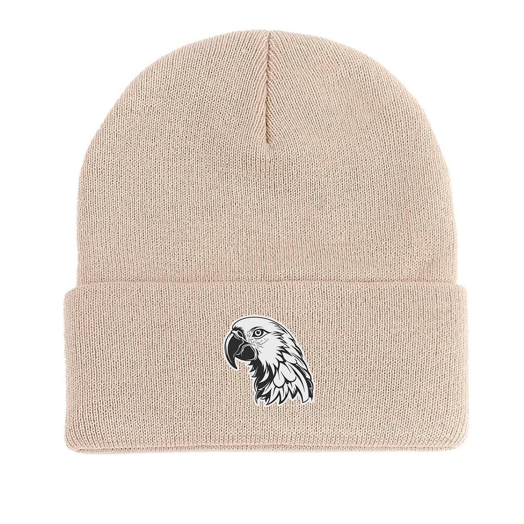 Black White Lion Winter Knit Hat Beanie, Animal Man Cap Elastic Thermal Solid Color Gorro Knitted Hat Beanie