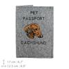 Dachshund Smooth-haired, Wiener dog, Badger dog - Dog passport case, document case, gift for the traveller from the Art-Dog brand
