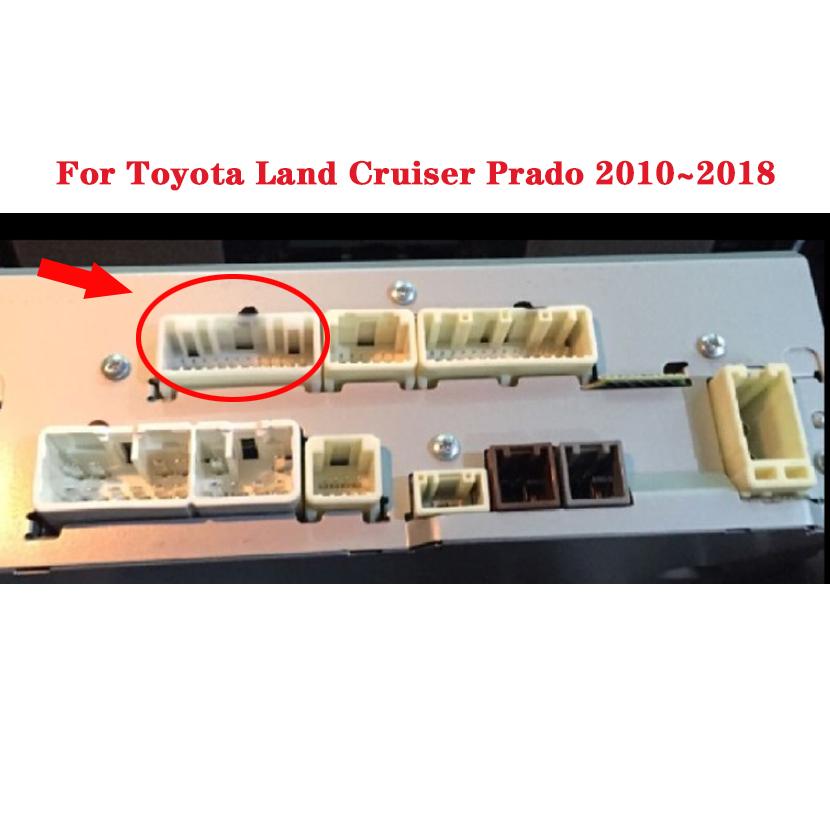 Car Rear Camera for Toyota Land Cruiser Prado 2010~2018 riginal Video Input Switch RCA Adapter Connector Convertor Wire Cable