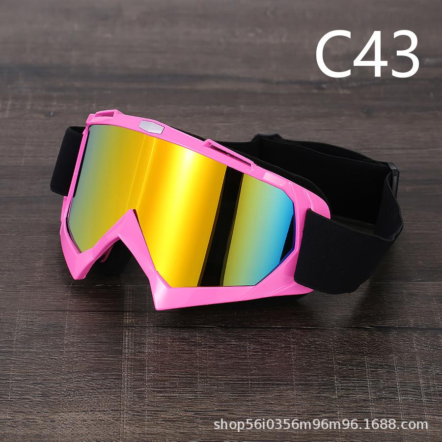 Painted Off-road Motorcycle Goggles, Retro Harley, Locomotive Outdoor Sports Riding Goggles, Ski Eyes