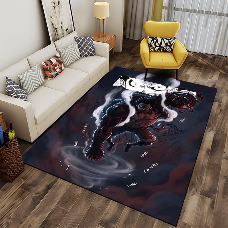 Dynamic Anime Warrior Carpet Suitable As a Non-slip Mat for the Living Room or Bedroom Sofa
