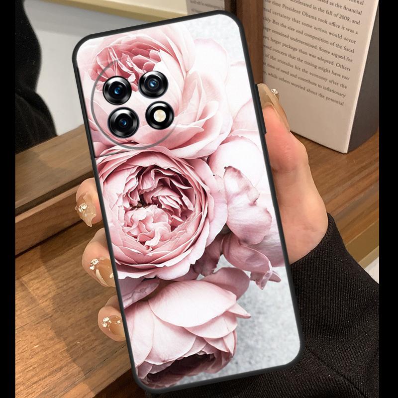 

Elegant Pink Purple Peony Flower Case For OnePlus Nord 5 CE 2 3 4 Lite N20 N30 OnePlus 15 R 13R 12R 10T 13T 10 11 12 13 Cover OnePlus Nord N30