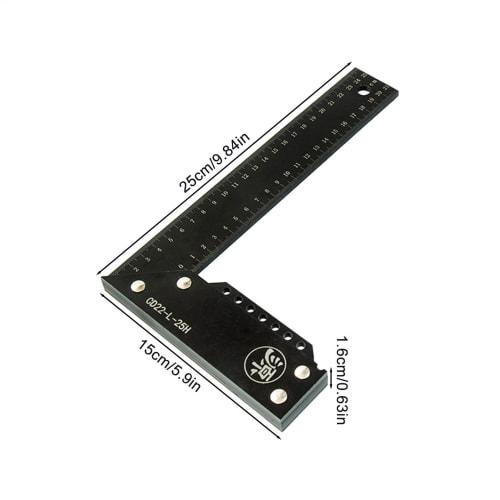 Framing Square, Carpenter Square | L-Shaped Square Ruler, Thickened Square Ruler, Bakelite Anti-Magnetic Measuring Tool, Multi-Function Marking Tool,